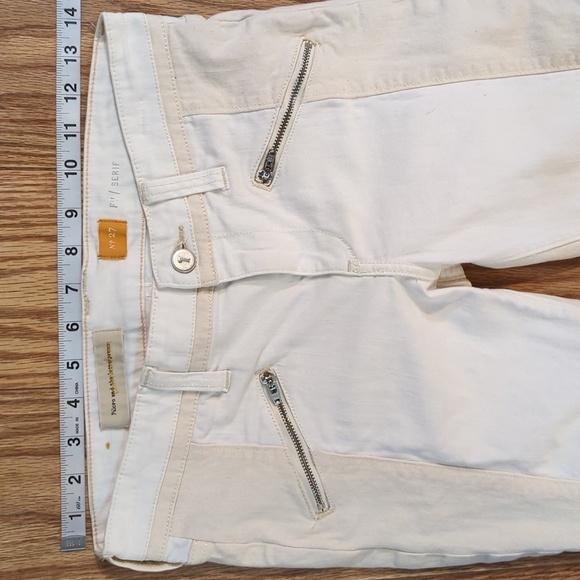 Pilcro and the Letterpress two-tone low-rise skinny jeans zip pockets ankle 27 - Picture 3 of 7